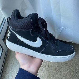 Nike black and white high tops